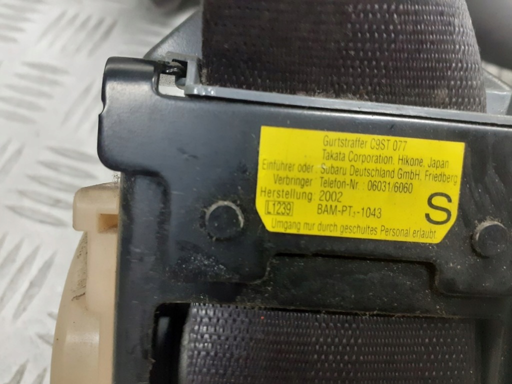 фото №3, Pas безпеки правий перед subaru legacy iii