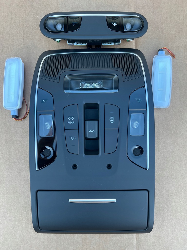 фото №9, Audi a6 a7 c7 4g lift панель лампа стельовий czarna дзеркало комплект