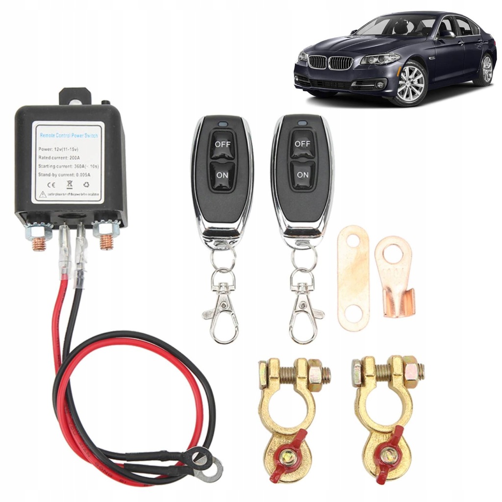 фото №12, Выключатель аккумулятор 12v 200a дистанционный переключатель odłączania аккумулятора