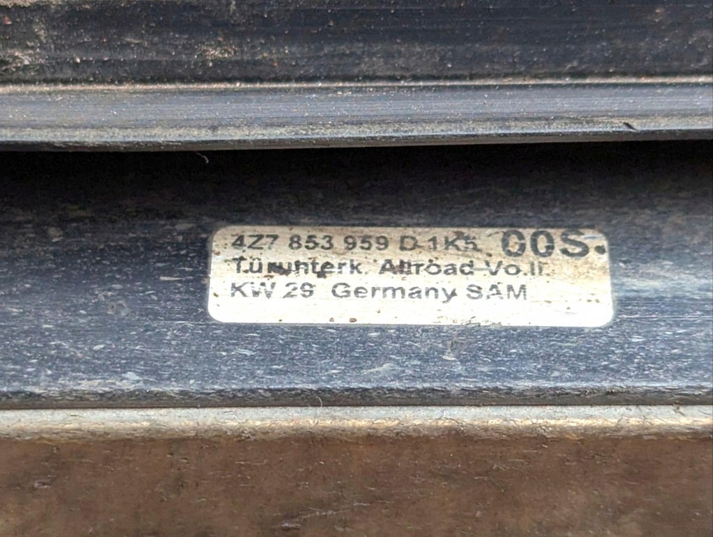 фото №7, Набор накладка боковых дверь audi a6 allroad c5 2003 4z7853959d