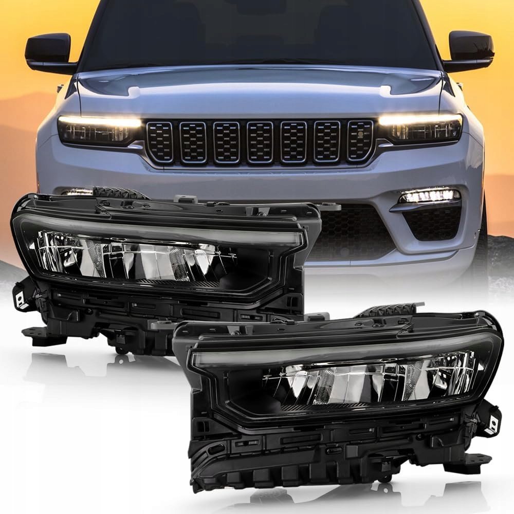 фото №1, Лампа левая + правая комплект full led белый led jeep grand cherokee wl 2021-