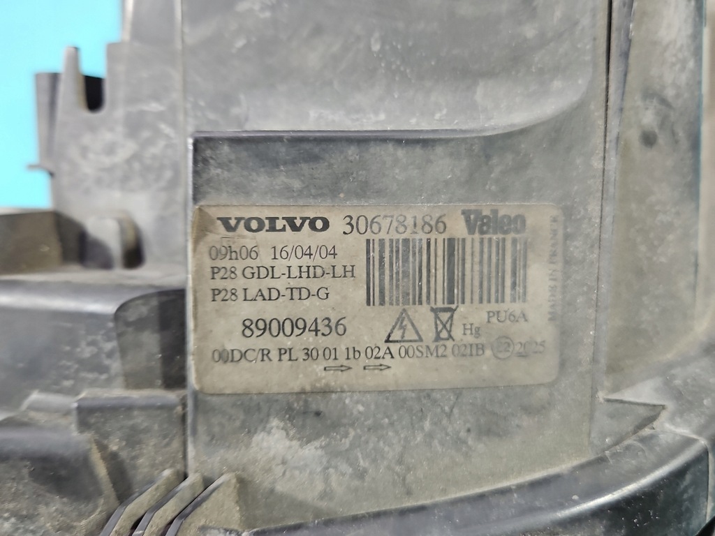 фото №11, Фара левый лампа перед volvo xc90 i 02-06 europa