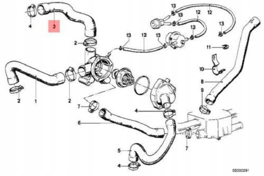 Пабтрубок  водяной термостата системы охлаждение bmw e21 e28 1276385 11531276385 новый Киев