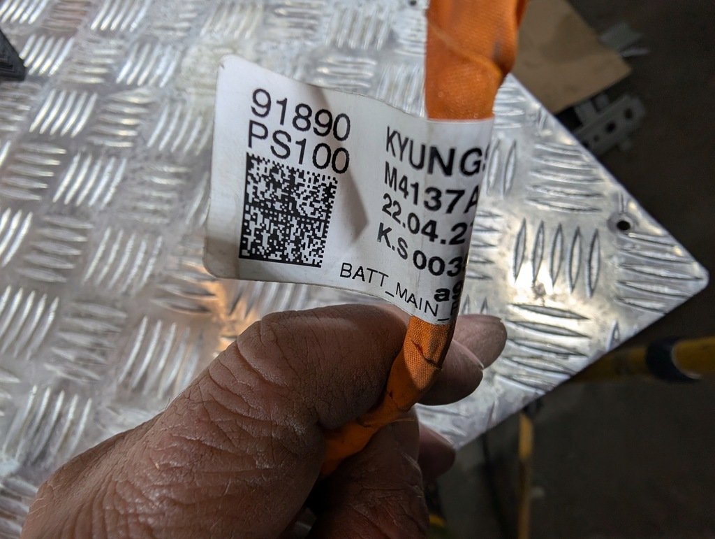 фото №12, Kia soul ii ev 2015- электропроводка жгут аккумулятора правая 91890ps100