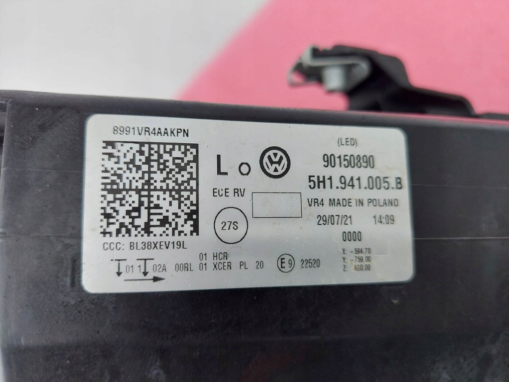 фото №12, Vw golf viii 8 5h лампа левая przó full led