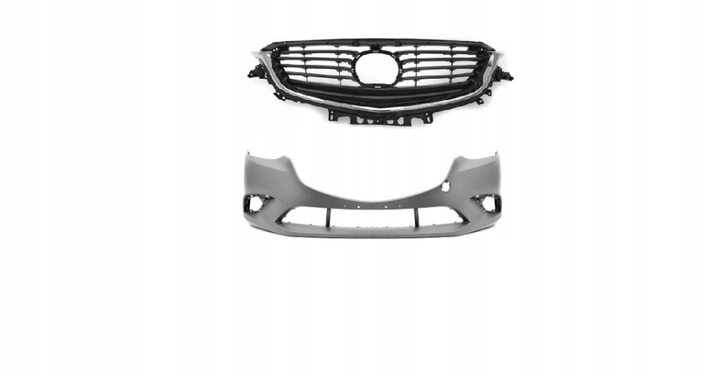 Купити Mazda 6 рестайлінг  16-18 бампер + решітка радіатора решітка  решітка + накладки 2x молдинг хром