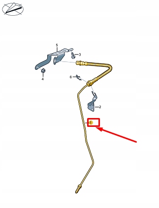 фото №1, Audi e-tron gt передняя часть правый brake шланг 9j1611708c