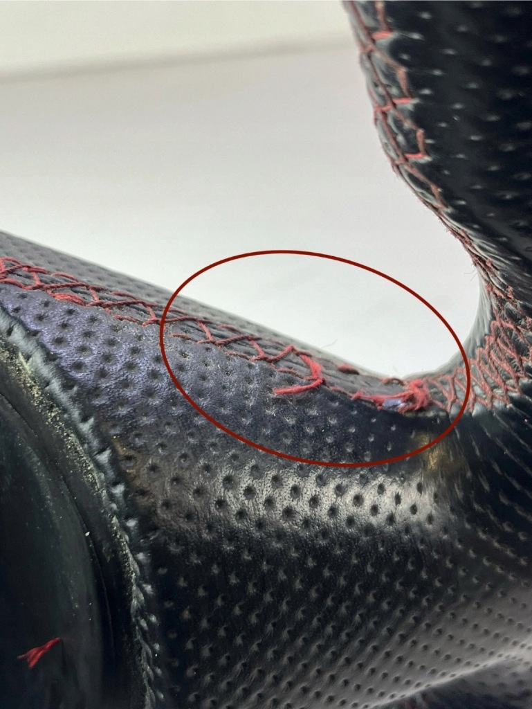 фото №9, Воздуховод кожаный skoda fabia ii monte carlo czerwona нитка