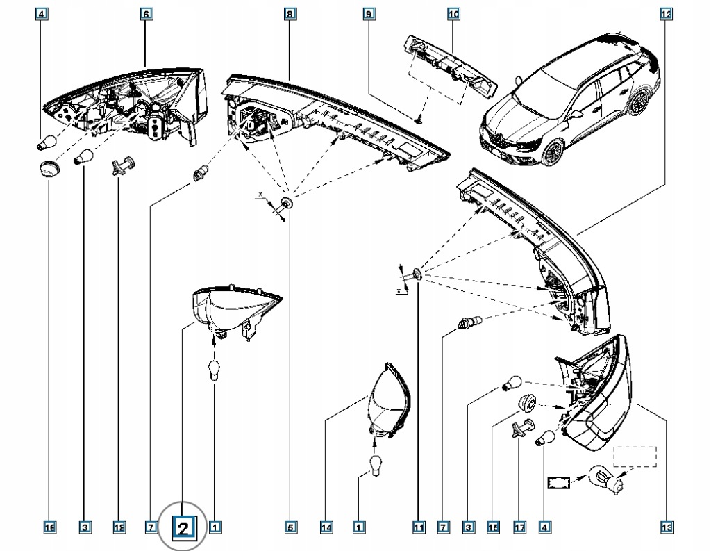 фото №9, Лампа бампера renault scenic iv задня права