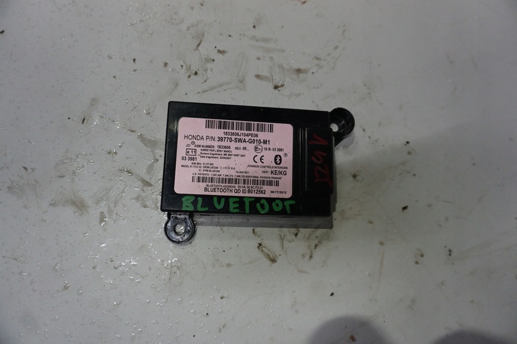 фото №1, Модуль блок керування bluetooth honda 39770-swa-g010-m1