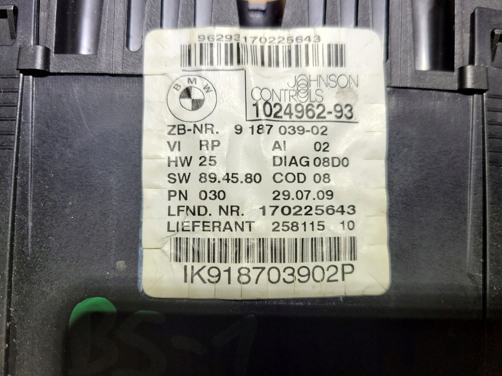 фото №7, Bmw 1 e87 лічильник приладова панель 2.0b 1024962 uk