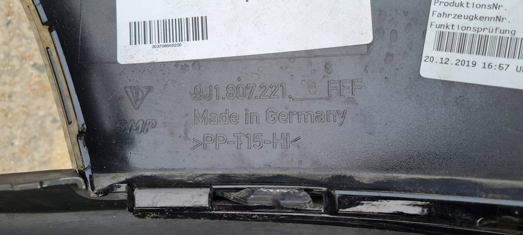 фото №16, Porsche taycan бампер перед 9j1