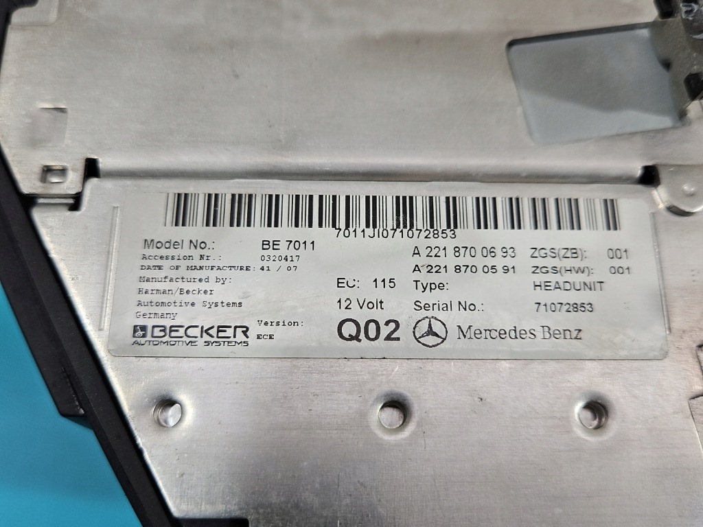 фото №7, Панель радіо заводський mercedes s w221 радіопрогравач