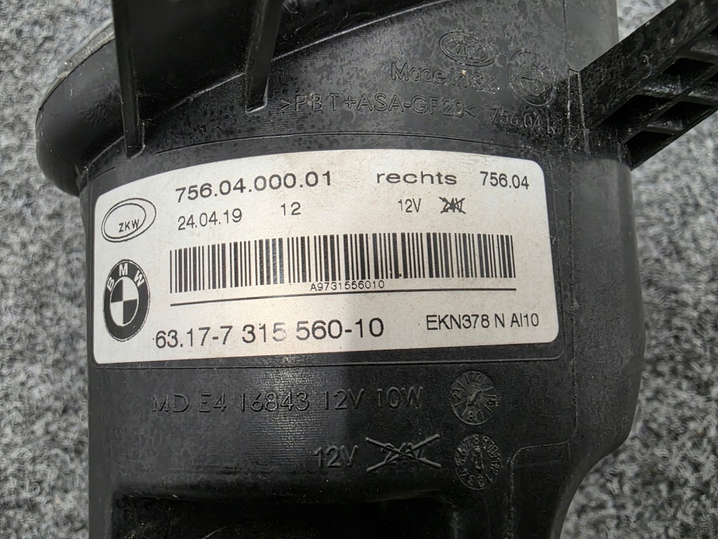 Протитуманна фара led bmw 63177315560 6317731556010 Ціна