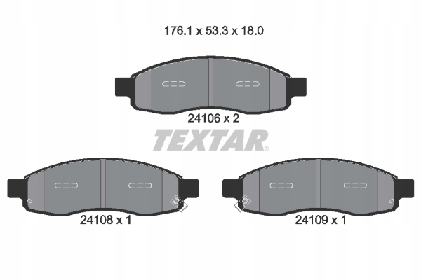 фото №2, Textar 2410601 набор тормозных колодок тормозных, тормоза дисковые