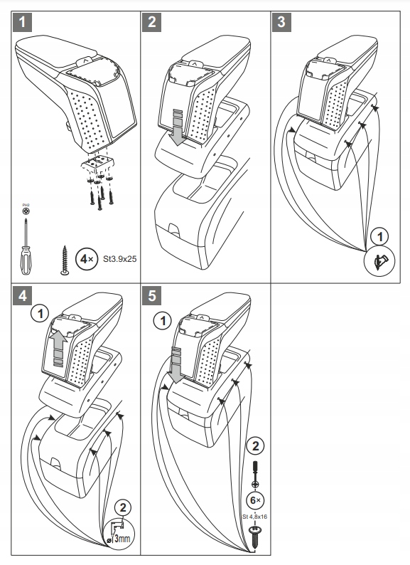 фото №15, Підлокітник peugeot 308 2007-2013 armster s