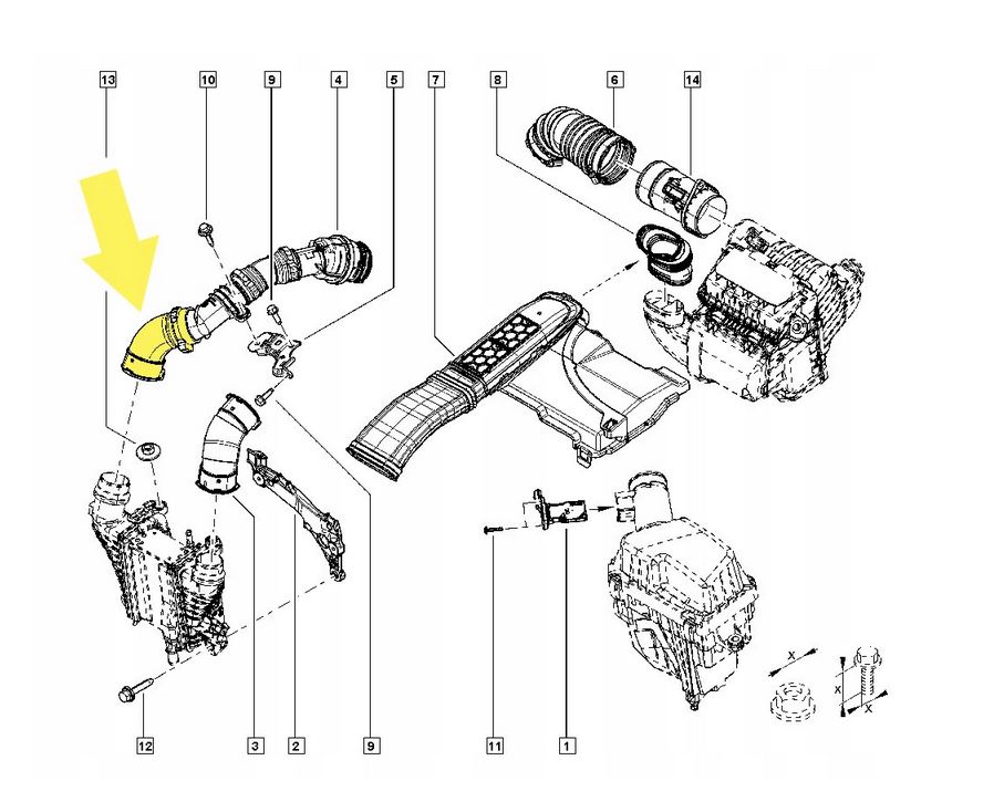 фото №3, Шланг інтеркулер renault kangoo qashqai ii 14 46 075 12r