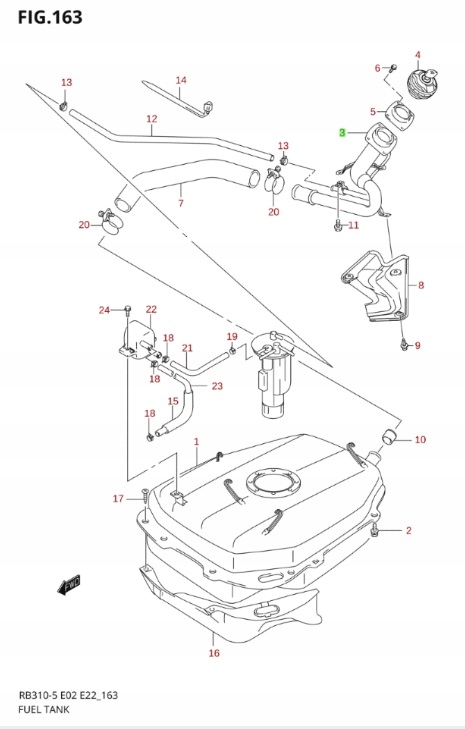 фото №4, Suzuki ignis ii 04-07 - труба заливной топлива