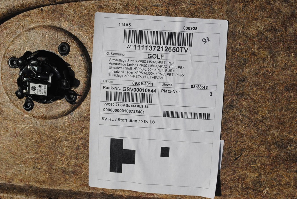 фото №8, Обшивки обивка задняя vw golf vi gtd hb 3d