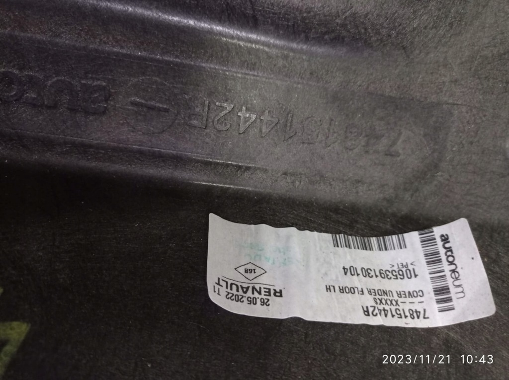 фото №8, Плита захист підвіска renault austral rafale оригінальний номер 748151442r