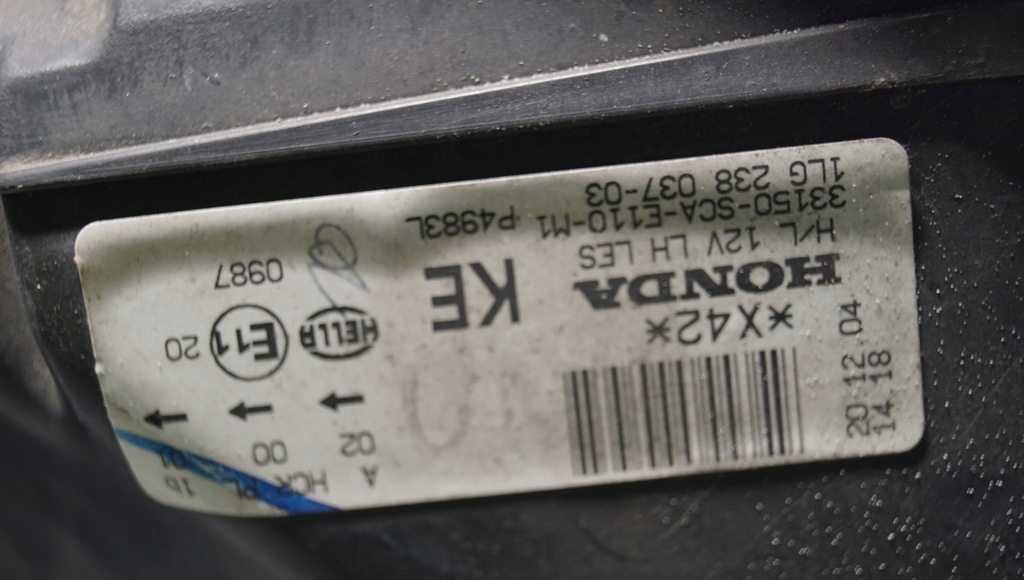 фото №16, Лампа левый перед honda cr-v ii lift