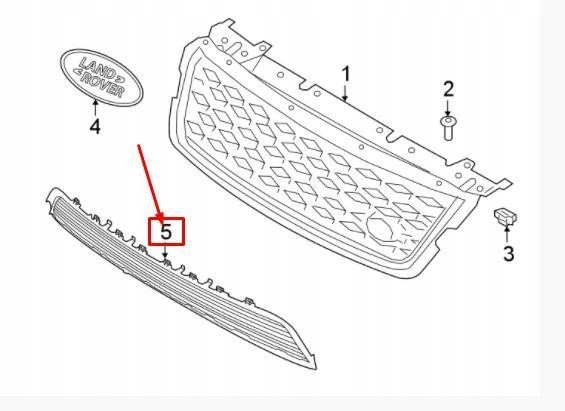 фото №8, Передний решётка радиатора нижний land rover range rover velar l560 оригинальный lr106786