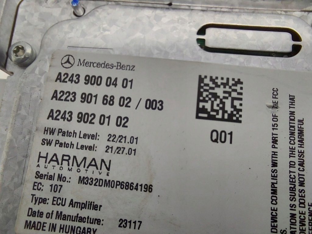 Mercedes eqa 250+ w243 динамики труба усилитель a2439000401 a1779050403 в Украине