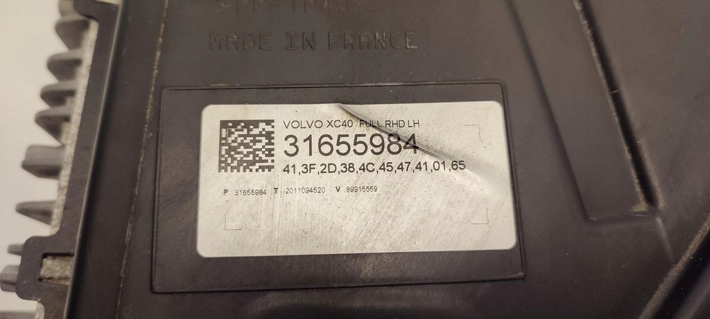 фото №7, Volvo xc40 лампа левый перед rhd anglik 31655984 31655997