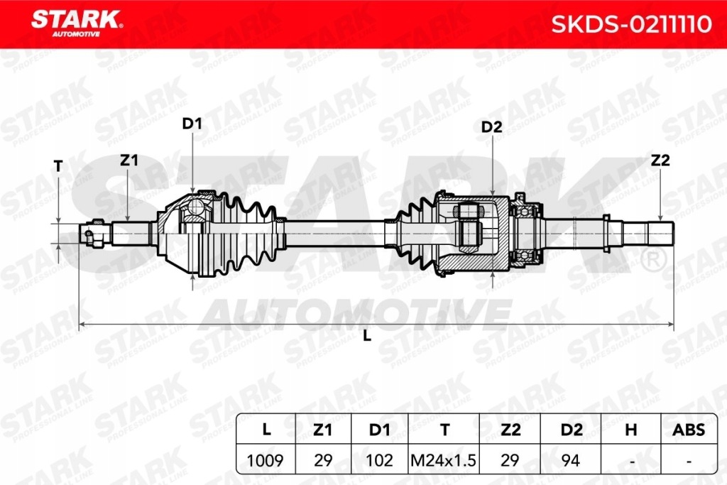 фото №6, Stark skds-0211110 wał привідний права do renault koleos hy