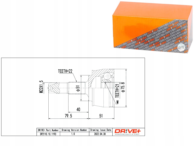 Купити Шрус  піввісь зовнішній fiat punto 2 99- набір drive+