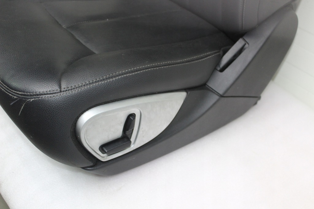 фото №8, Mercedes gl x164 сидіння лівий przed liftem czarna шкіра білий nić