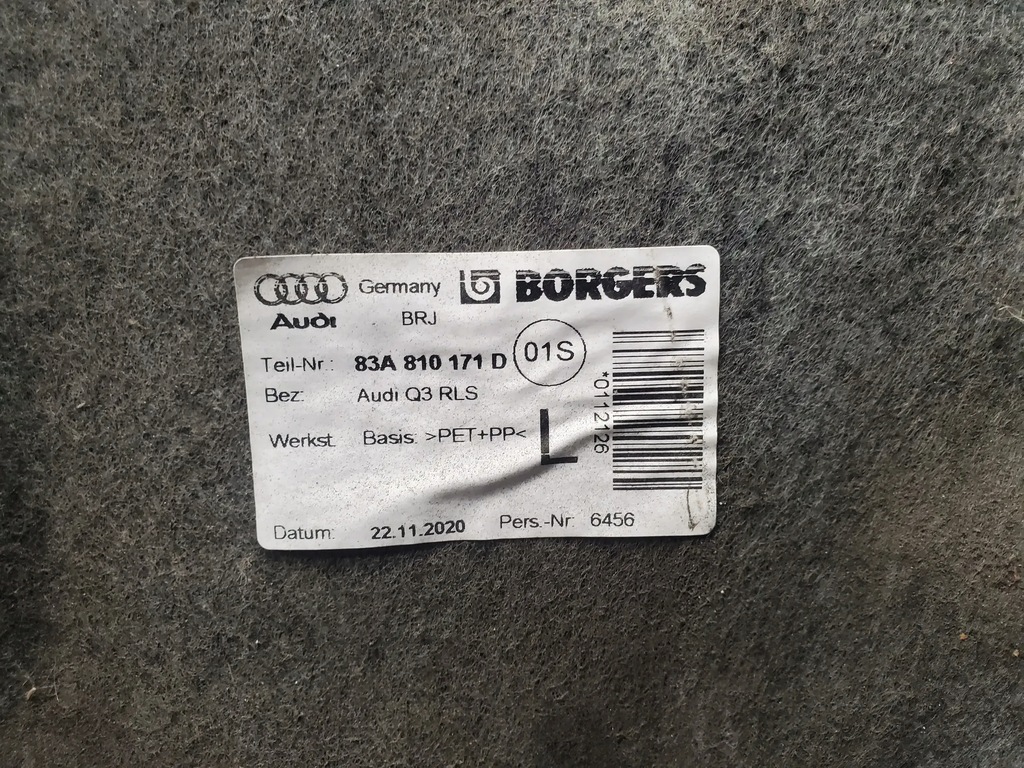 фото №7, Audi q3 f3 83a810171d задняя сторона левая защита брызговики