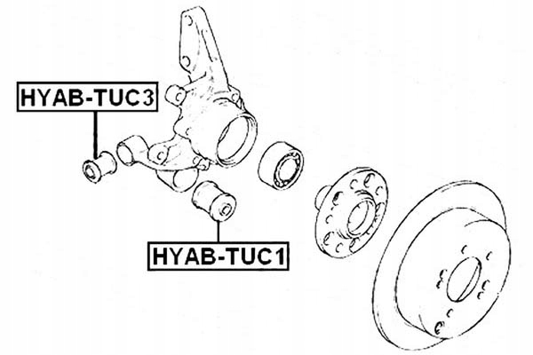 фото №1, Febest hyab-tuc3 підшипниковий вузол, важіль