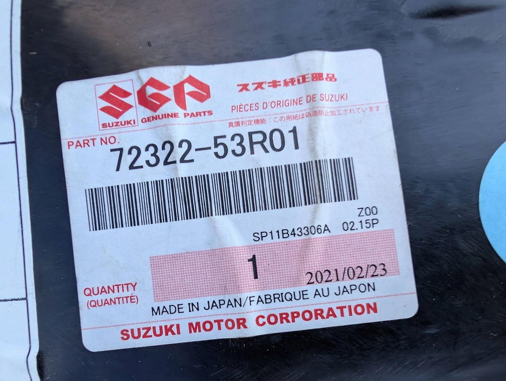 фото №9, Підкрилок лівий перед передні suzuki swift mk8 viii 2017-2023r nowe оригінал