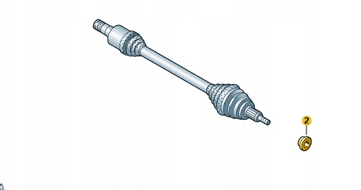 фото №2, Гайка полуось 6q0407396b оригинальная