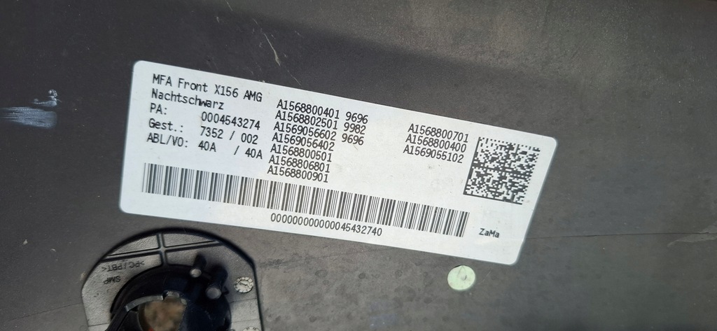 фото №16, Mercedes gla amg w156 x156 lift 17- бампер перед nachtschwarz a1568800401