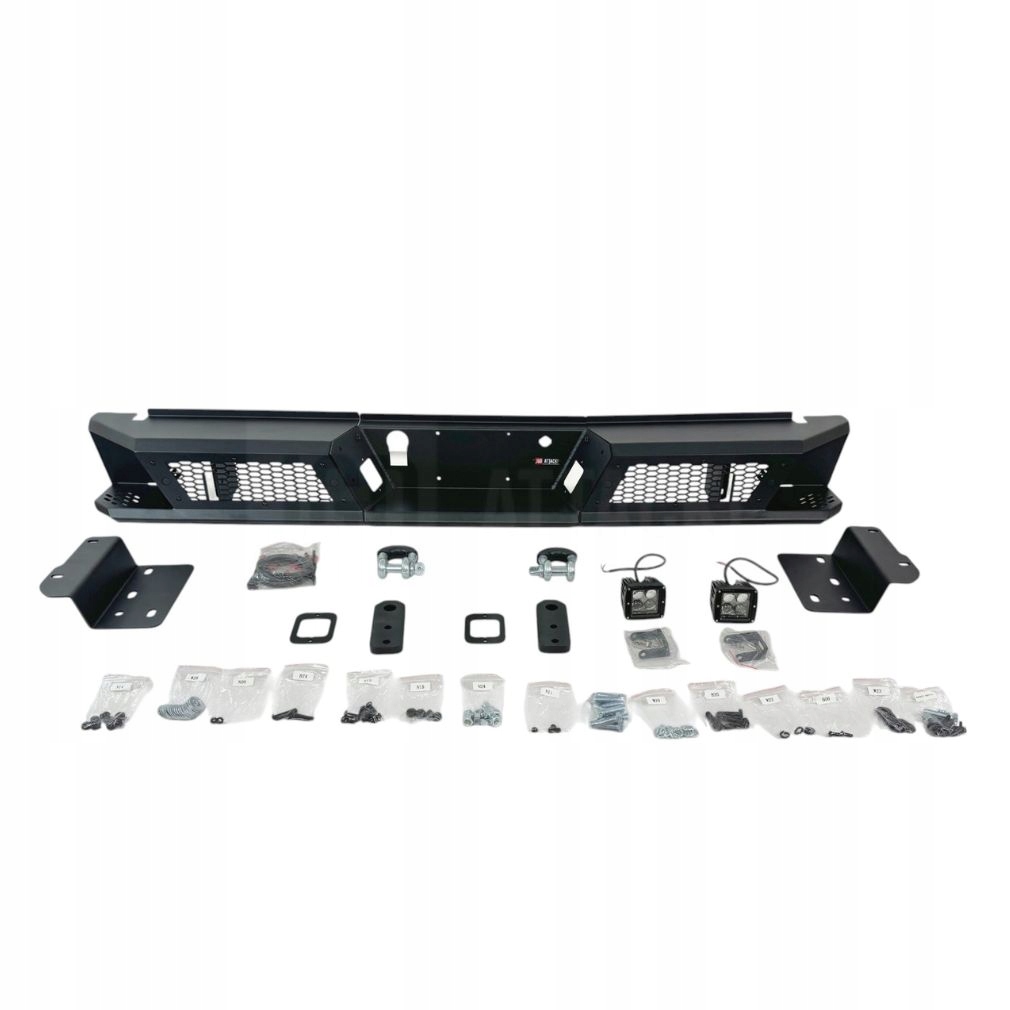 фото №16, Бампер задний off-road ohio + скоба + led ford f-150 f150 2015-2020