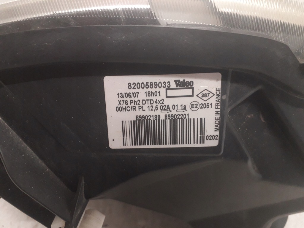 фото №8, Renault kangoo 03-08 lift лампа правый перед 8200589033
