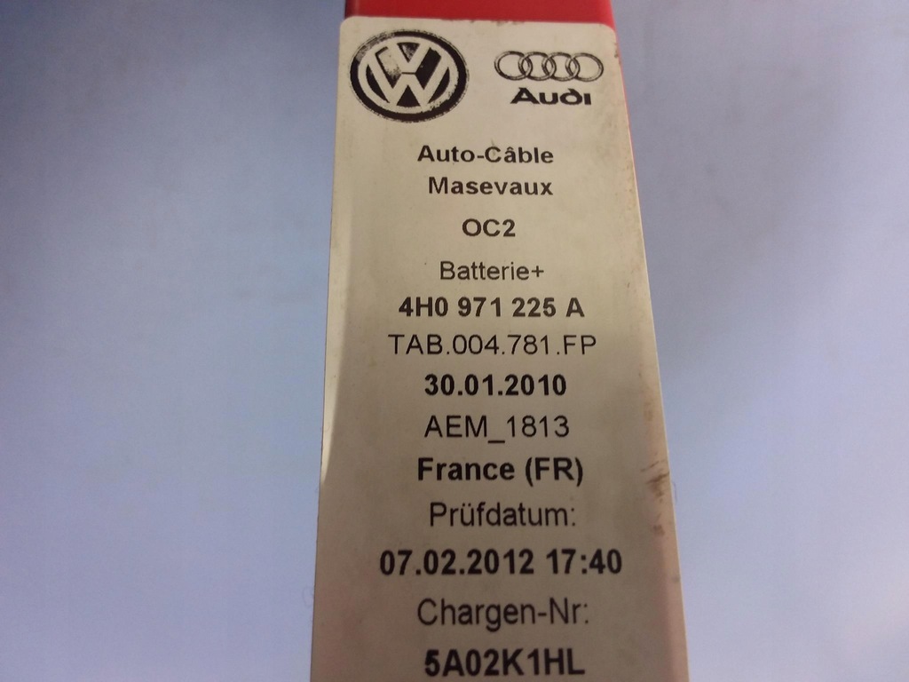 фото №6, Audi a8 d4 4h шланг аккумулятор plus 4h0971225a