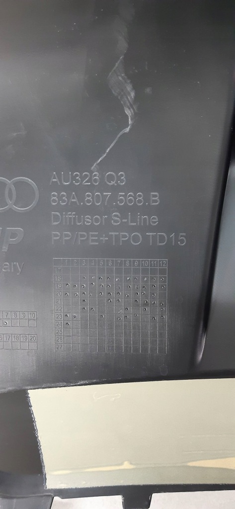 фото №8, Audi q3 s-line накладка бампера задня 83a807568b