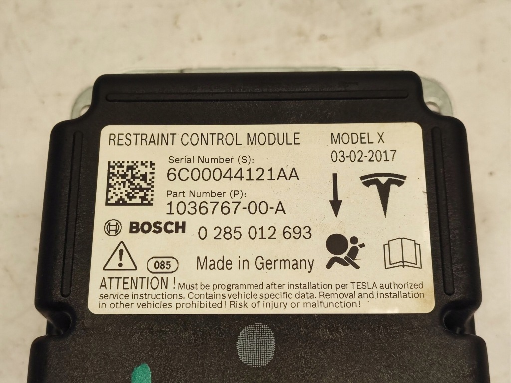 Tesla model x блок керування подушка безпеки 103676700a 2017 Оригінал
