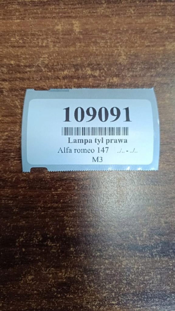 Alfa romeo 147 лампа правый задний  w крышка Цена
