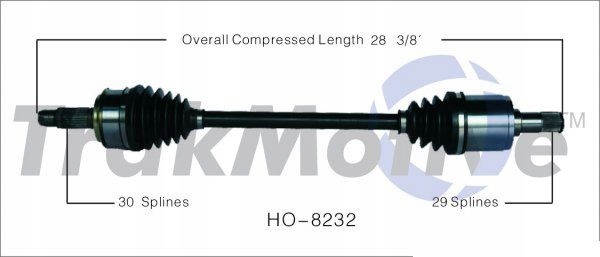 фото №1, Привідний вал перед ліва honda odyssey 2007-2010