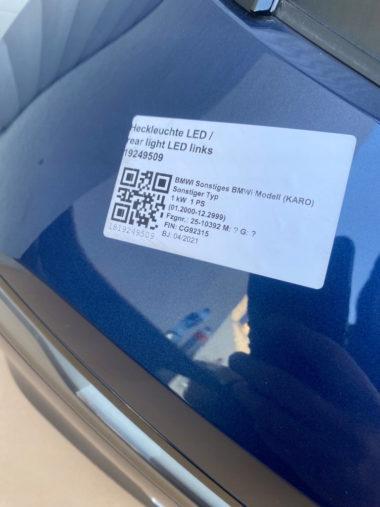 фото №7, Крышка багажника задняя бампер задний лампы задние bmw ix i20 c1m комплект