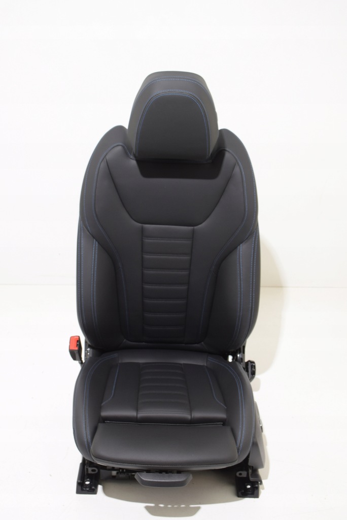 фото №8, Bmw ix3 g08 lci обивка сиденья заднее сиденье кожа vernasca czarna nić niebieska