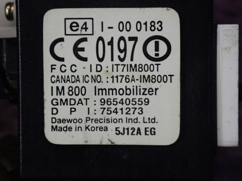 фото №6, Chevrolet kalos 03-08 1.2 замок запалювання ключ pod імобілайзер