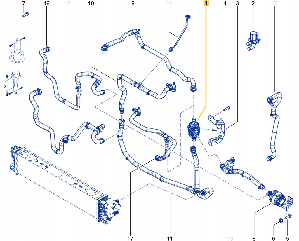 фото №16, Новий оригінальний номер термостат клапан renault trafic iii iv nissan nv300 2.0 dci 2021-