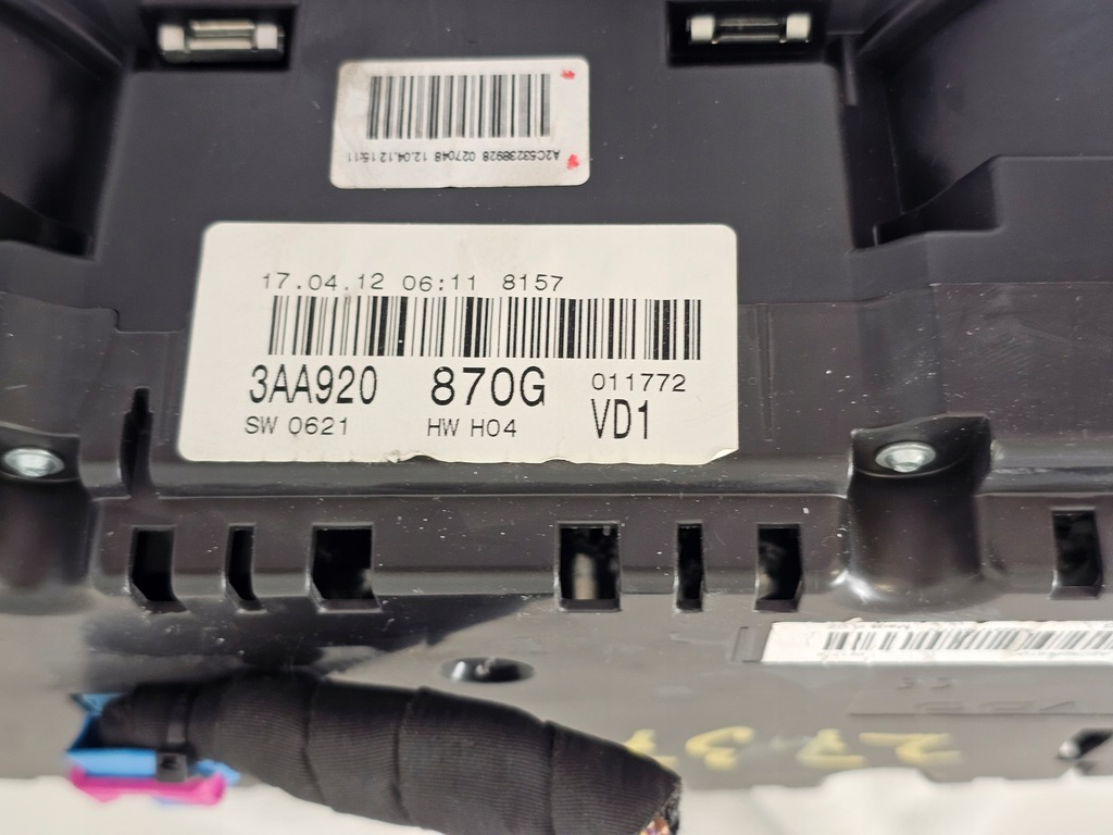 фото №8, Лічильник прилади приладова панель europa vw passat b7 alltrack 3aa920870g