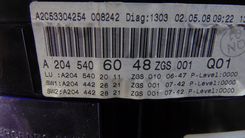 фото №9, Счетчик приборы a2045406048 mercedes c klasa w204