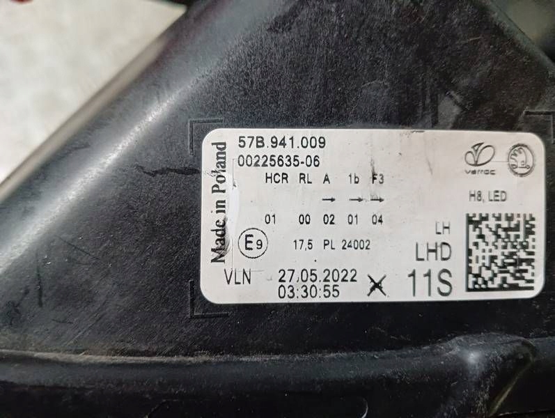 фото №8, M33 лампа левая перед передний skoda karoq 57b941009